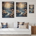 thumbnail image 4 of Designart "Papercut of Winter Reflection II" Landscapes Print on Natural Pine Wood, 4 of 5
