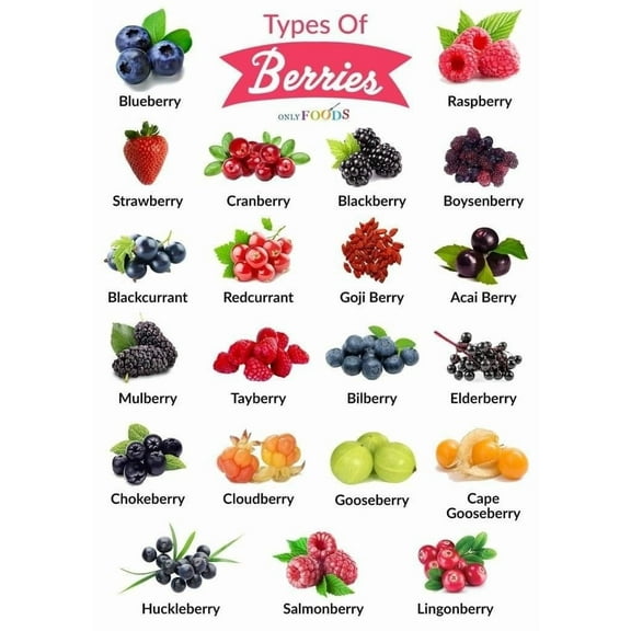 Berries food Healthy nutrition checklist poster meal planning healthy cooking poster, wall decoration suitable for kitchen living room bedroom poster