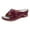 Purple, variant on Womens Wedge Sandals Flower Summer Flat Open Toe Platform Shoes 3D Floral Cutout Women's rubber Soft Insole Orthopedic Arch Support Sandals, Retro Bohemian Wedge Slippers