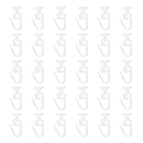 Uxcell 30Pcs 25mm Curtain Rail Pulley for Doors Shower Curtain Tracks, White