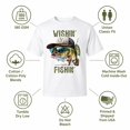 thumbnail image 5 of Wishin I Was Fishin T-Shirt, Funny Fishing Bass Graphic Tee, Gift for Dad, Unisex Cotton Shirt, 5 of 9