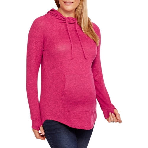 Maternity Brushed Hacci Cowl Neck 
