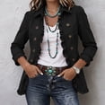 thumbnail image 4 of Gfyviroh Women's Ruffle Trim Fall Jacket Stylish Double Button Detail Open Front Boho Jackets Plus Size Casual Lightweight Outerwear, 4 of 8