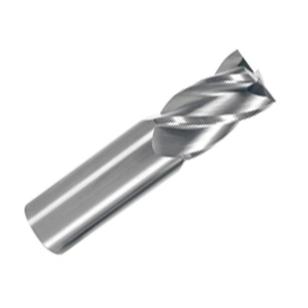 5/16" X 3/8" HSS 4 Flute Single End Center Cutting End Mill, Qualtech