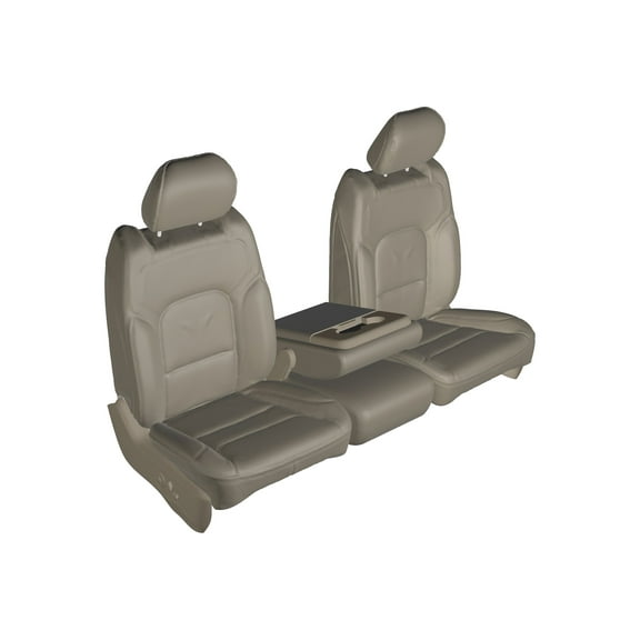 F480 2011-2017 Ford F150-F550 XL 40/20/40 Split Seat with Opening 20 Bottom and Opening Center Console in Taupe Twill