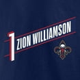 thumbnail image 4 of Men's Zion Williamson Navy New Orleans Pelicans Full-Court Press Name & Number T-Shirt, 4 of 5