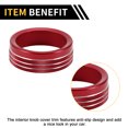 thumbnail image 5 of Unique Bargains 1 Pc Gear Shift Control Switch Knob Cover Ring for Ford Maverick 2022 Gear Shifter Head Button Decoration Trim Decoration Red, 5 of 6