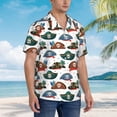 thumbnail image 3 of KLL Pirate hats Print Men's Hawaiian Shirt Short Sleeve Button Down Beach Shirts,3X-Large, 3 of 7