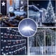thumbnail image 3 of Luces de hadas, 10M 100 luces de hadas LED blancas de cobre que funcionan con pilas con 8 modos, luces de hadas impermeables IP65 para decoración interior/exterior para dormitorio, Navidad, boda, fiesta, hogar, 2 unidades brillar Electrónica, 3 of 5