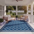 thumbnail image 4 of Safavieh Courtyard Alina Geometric Quatrefoil Indoor/Outdoor Area Rug, Navy/Beige, 6'7" x 9'6", 4 of 11