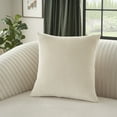 thumbnail image 4 of Mina Victory Sofia Solid Reversible Velvet 20" x 20" Beige Indoor Throw Pillow, 4 of 6