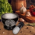 thumbnail image 5 of Mortar and Pestle, Made of Heavy Duty Polished Hard Stone, Natural Stone Grinder for Spices, Pastes, Herbs, Seasoning etc. (Tree of Life), 5 of 7