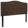 thumbnail image 1 of Cambridge Tufted Upholstered Full Size Headboard in Dark Brown Fabric, 1 of 9