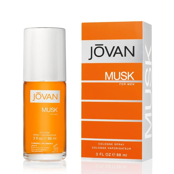 Perfume Jovan Musk Eau de Cologne, 90 ml, para hombre, fórmula vegana