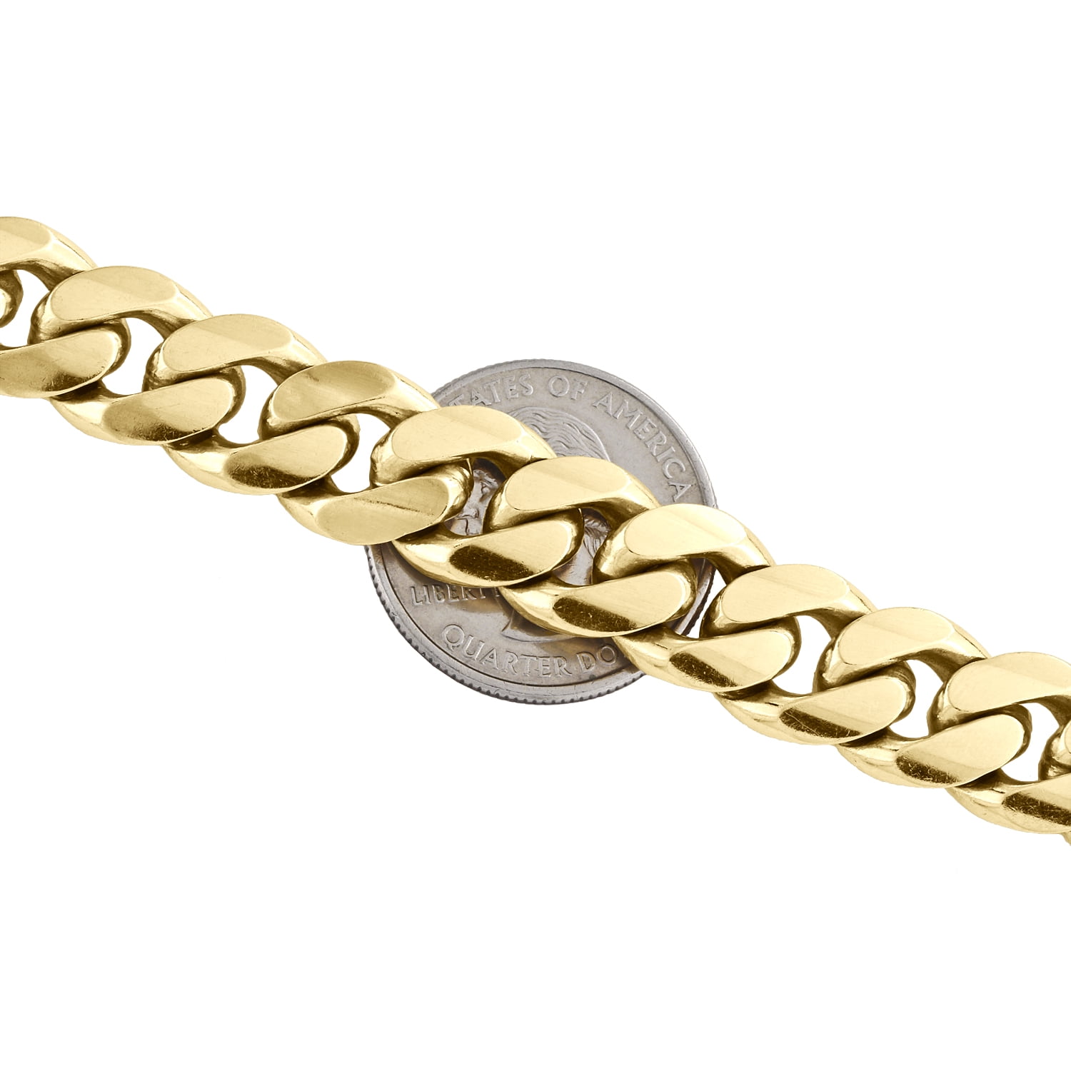 10K Yellow Gold 12.50mm Solid Miami Cuban Link Chain Box Clasp Necklace 22 Inch
