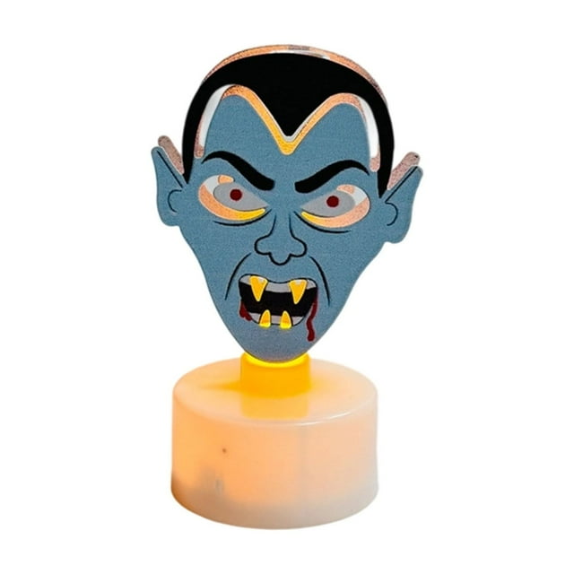 Electronic Candle Lights Festival LED Halloween Wind Lights Decorative Injection Candles Night Lights Halloween Style Desktop Scenery Natural Scent Wellness Candle Calm down Candle Beeswax Tealight