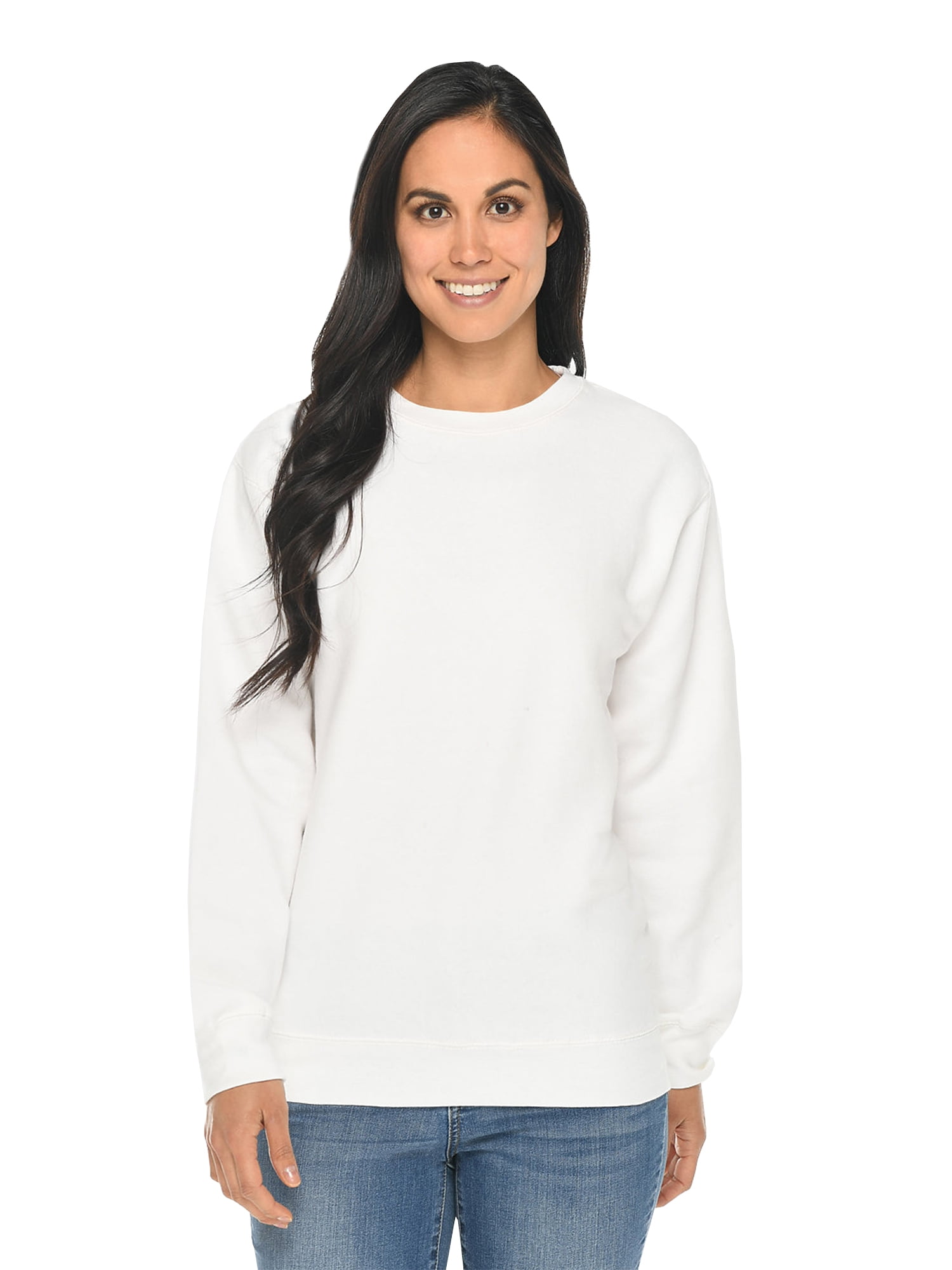 Unisex Sweatshirts for Women Men Sweatshirt Casual Plain Uniform Long  Sleeve White Sweaters for Men and Women
