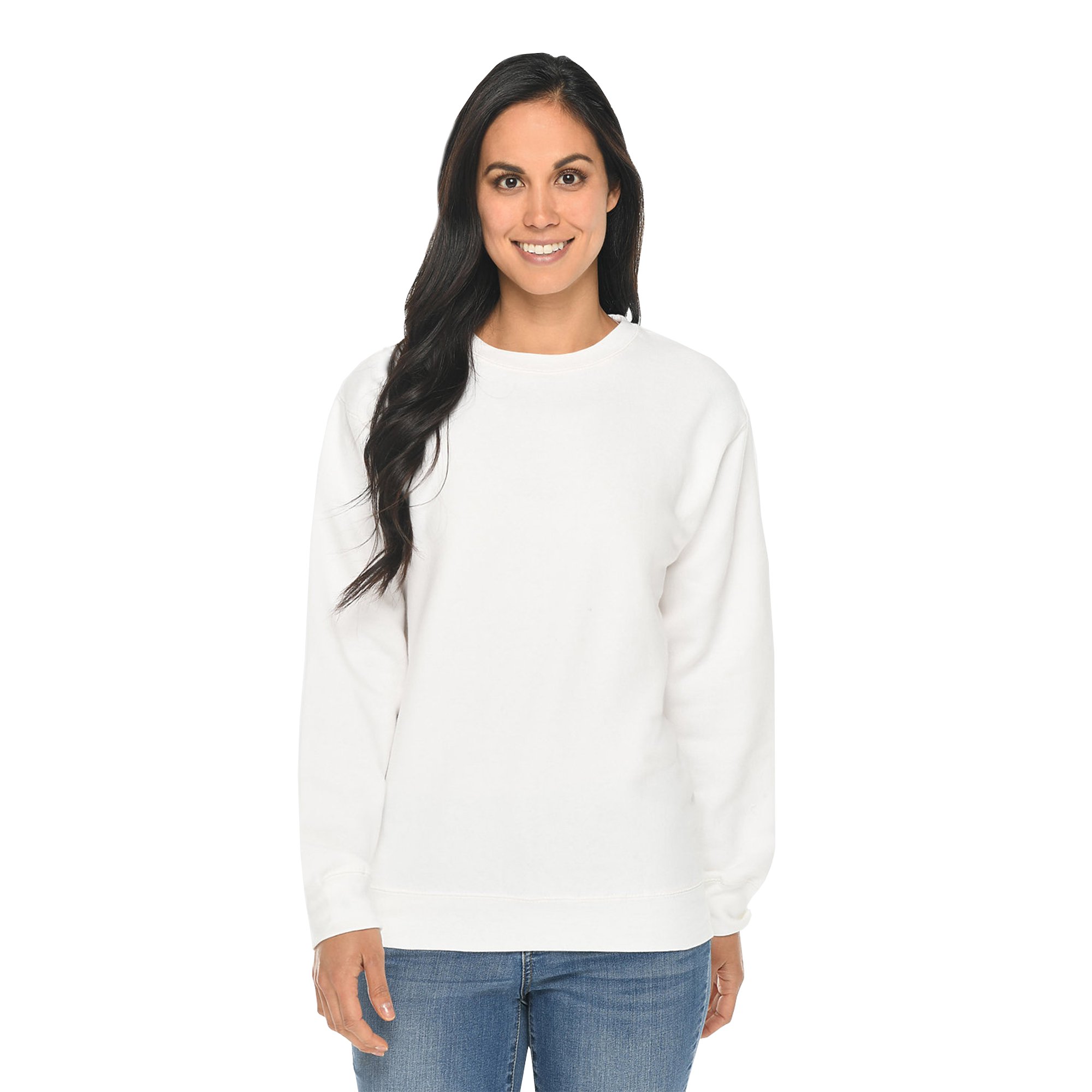Unisex Sweatshirts for Women Men Sweatshirt Casual Plain Uniform Long  Sleeve White Sweaters for Men and Women - Walmart.com