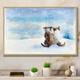 thumbnail image 1 of Designart Dogs During Christmas Season Children's Art Floating Frame Wall Art, 1 of 4