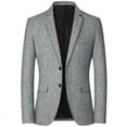 thumbnail image 4 of Men's Small Suit Korean Top Handsome Casual Single Suit Middle-aged Men's Spring and Autumn Men's Jacket-black-XXL, 4 of 5