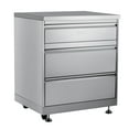 thumbnail image 5 of 32 in. Stainless-Steel Outdoor Kitchen Cabinet with Three Drawers (KM-OKS-CAB3), 5 of 9