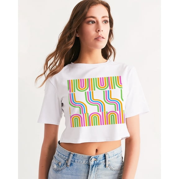 Glow up Gear color swirls Women's Cropped Tee