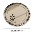 thumbnail image 3 of Round Floor Mat | Non-Slip Area Rug for Living Room or Bedroom | Imitation Wool Soft Carpet | 60x60cm Washable Decorative Mat for Coffee Table, Rocking Chair, or Cloakroom, 3 of 6