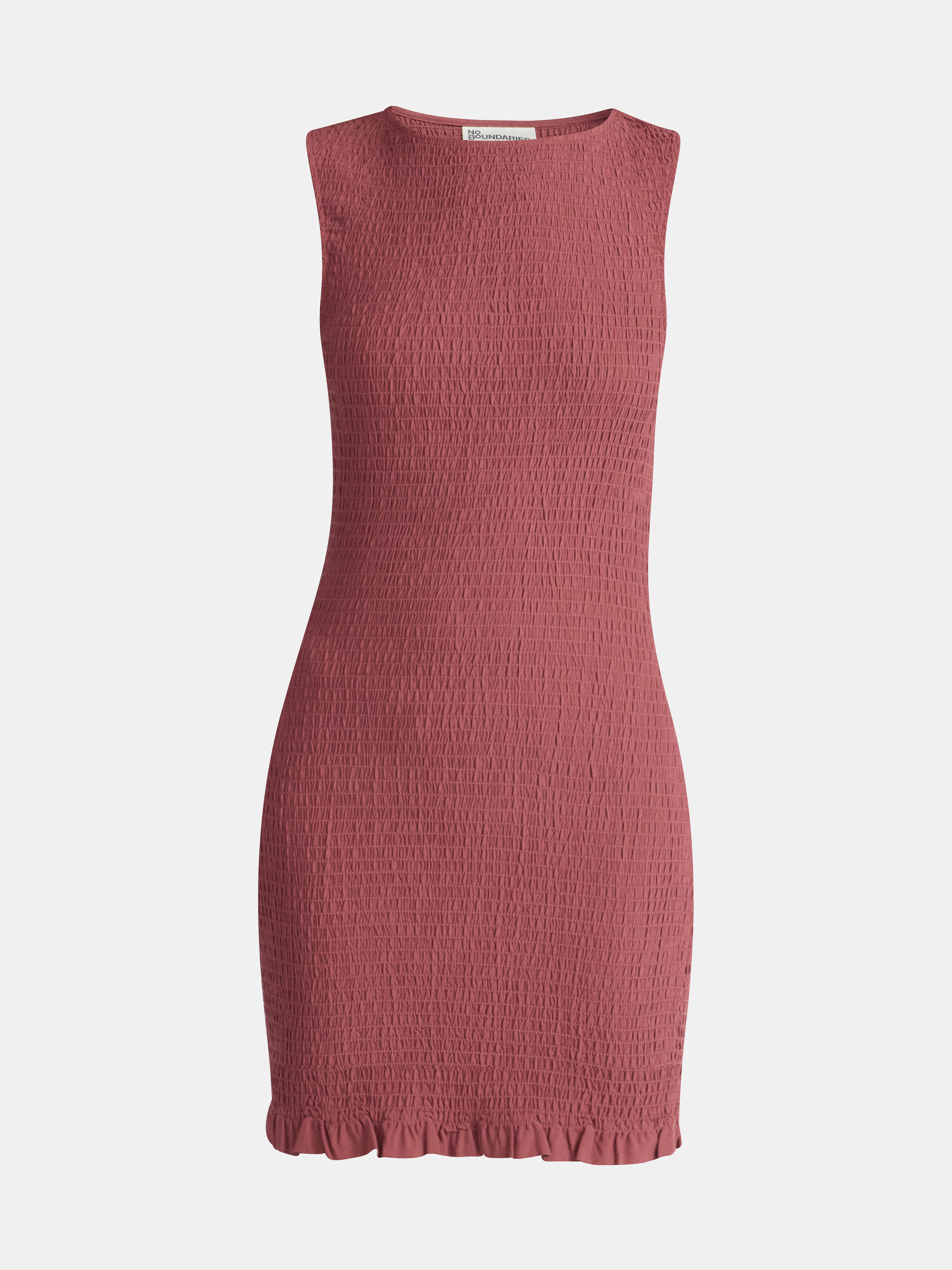 No Boundaries Sleeveless Smocked Mini Dress, Women's Sizes XXS-XXL