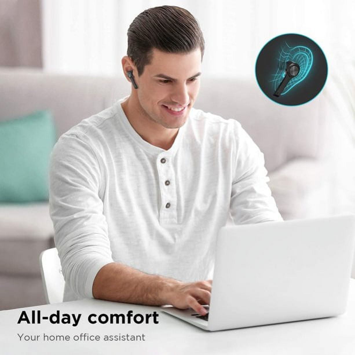 Wireless TWS Earphones for Google Pixel 7/Pro/6a/6/Pro Phones - Earbuds Headphones True Stereo Headset Hands-free Mic Charging Case  Compatible With Pixel 7/Pro/6a/6/Pro Models