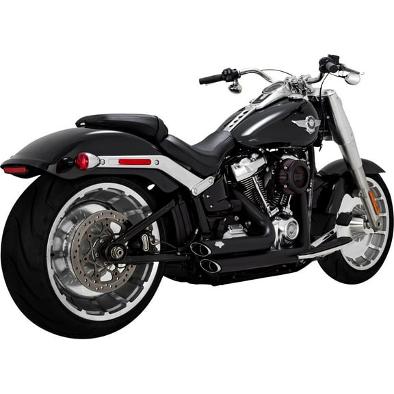 Vance & Hines Shortshots Staggered Matte Black Exhaust System (47335)