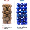 thumbnail image 4 of JM Juego de 36 bolas de Navidad surtidas con colgante irrompible para decoración colgante de árbol de Navidad para fiesta de boda (azul real, 4 cm) JM RV021031-00395SDJ, 4 of 5