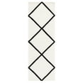 thumbnail image 5 of SAFAVIEH Chatham Isaac Geometric Wool Runner Rug, Ivory/Black, 2'3" x 7', 5 of 10