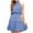 Sky Blue Womens Summer Dress, variant on USSUMA Women's Summer Sleeveless Halter Neck Mini Dress Elastic Waist Ruffled A Line Swing Party Dress Tiered Smocked Sundress