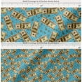 thumbnail image 2 of Soimoi Cotton Voile Fabric Dollar Currency Note & Leaves Print Fabric by The Yard 56 Inch Wide, 2 of 7