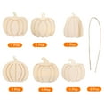 thumbnail image 3 of Wooden Cutouts Pumpkin Shape Signs, Unfinished Wood Craft Tags for Halloween Thanksgiving Signs, 6 Set, 3 of 4