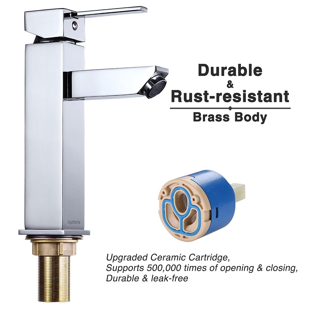 Aquaterior Modern 1 Hole Bathroom Faucet Vanity Sink Basin DIY Home CHR