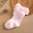 thumbnail image 4 of Newborn Baby Girls Knee High Socks Bow Long Stockings Infants Toddlers Ruffled Socks School Uniform Leggings, 4 of 5