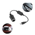thumbnail image 2 of Adaptador convertidor de coche con puerto USB a toma de encendedor de 12 V, cable de alimentación hembra, 2 of 5