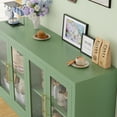 thumbnail image 2 of Homfa 55.1"W Modern Sideboard Buffet with Fluted Glass Doors, Accent Cabinet Console Table TV Stand, Green, 2 of 7