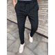 thumbnail image 2 of Pantalones de chándal con cordón para hombre, Jogger informal de cintura elástica con detalles de pliegues, estilo callejero, diario, negocios ligeros, 2 of 5