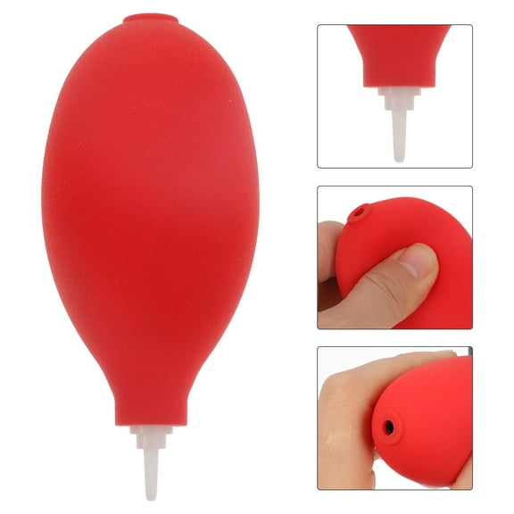 ORDDIART 1Set Round Red Manual Blower Suitable for Keyboard Dust Blowing