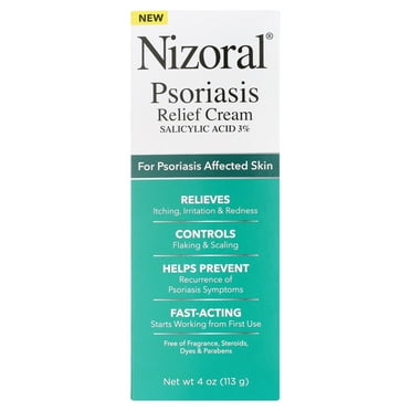 Nizoral Psoriasis Relief Cream- Relieves Itching, Irritation & Redness and Controls Flaking and Scaling with Maximum Strength Medicine (Salicylic Acid 3%), 4 fl oz