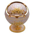 thumbnail image 1 of Cenicero con tapa abatible para el hogar, retro, lujoso y decorativo, dorado, 1 unidad, 1 of 6