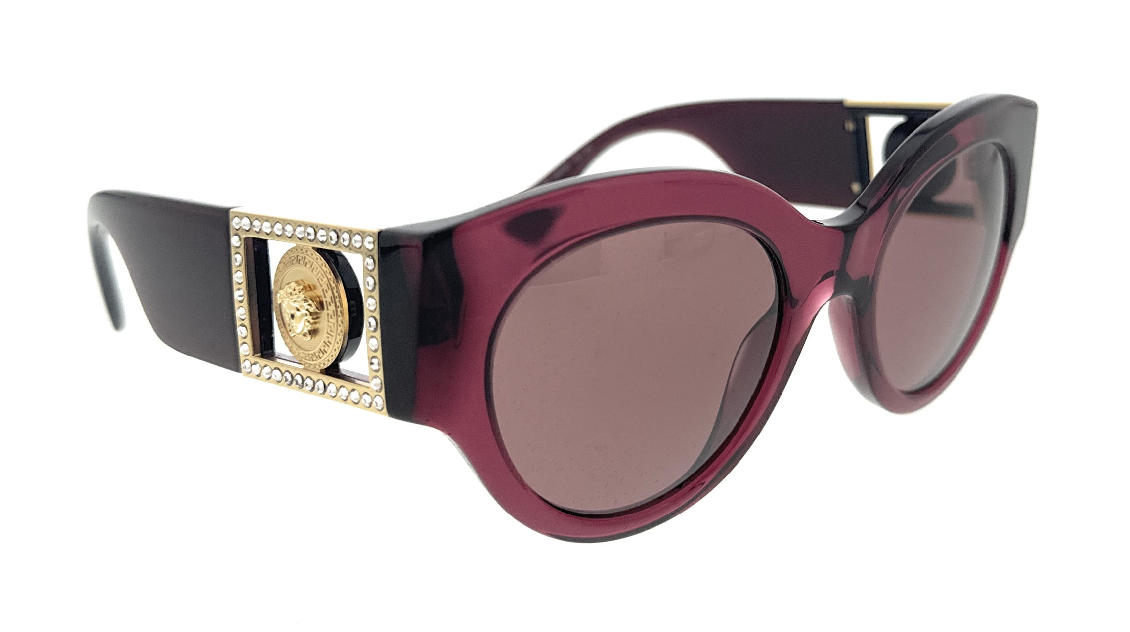VERSACE VE4438BF 538569 52 Sunglasses Versace Dark Violet Oval Ladies Sunglasses VE4438BF 538569  main image 3