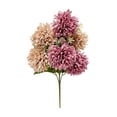 thumbnail image 2 of Artificial 6-headed Chrysanthemum Bouquet Small Bouquet Wedding Bridal Bouquet Artificial Flower Arrangement Setting., 2 of 6