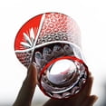 thumbnail image 2 of Bohemian Style Clear Red 240ml Hand-Cut Crystal Glass Cup Edo Kiriko Design Old Fashioned for Whiskey Beer Wine, 2 of 6