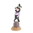 thumbnail image 2 of Halloween Decorations Witch Statue with Cauldron - Resin Figurine Desktop Ornament, Indoor Tabletop and Shelf Decor for Fall Parties, Home, Garden Display, 2 of 4