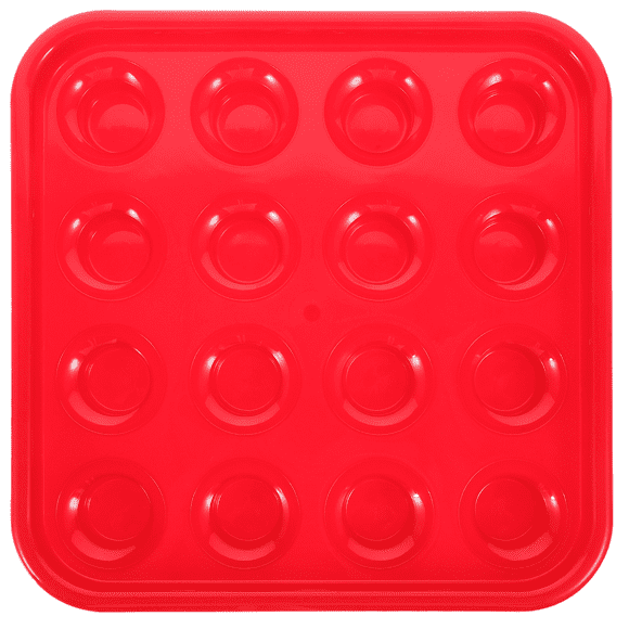 Billiard Ball Tray 16 Holes Pool Ball Tray Holder Billiard Pool Ball Tray Ball Carrying Tray Plastic Snooker Ball Tray Pool Ball Red