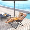 thumbnail image 2 of Outsunny Chaise Zéro Gravité Rembourrée, Fauteuil Inclinable Pliant, Kaki, 2 of 10