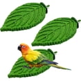 thumbnail image 1 of 3 Pcs Perroquet Perche Résine Bec d'Oiseau Pierre de Meulage Forme de Feuille Support de Perchoir Tondeuse à Griffes Accessoires de Cage pour Oiseaux pour Cockatiels Conures Perruches Tourterelles.,Vert, 1 of 7